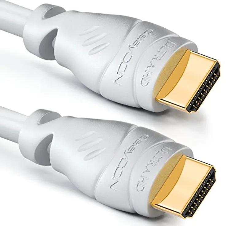 deleyCON 2m HDMI Kabel   HDMI 2.0 / 1.4a kompatibel   High Speed mit Ethernet (Neuster Standard)   ARC   3D   4K Ultra HD (1080p/2160p)