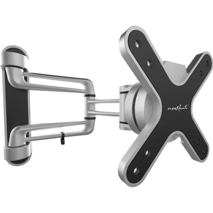 PureMounts STYLE-23C Wandhalterung für TV Geräte mit 33-69cm (13-27''), VESA: 100x100, neigbar: +--15°, schwenkbar: +--30°, Wandabstand: 97-423mm, Traglast max: 15kg, schwarz