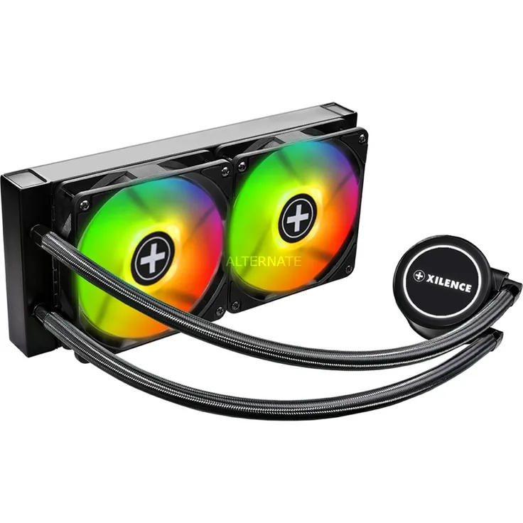 Xilence Performance A+ Series LiQuRizer LQ240.ARGB - Prozessor-Flüssigkeitskühlsystem - (für: LGA1156, AM2, AM2+, LGA1366, AM3, LGA1155, AM3+, LGA2011, FM1, FM2, LGA1150, FM2+, LGA1151, AM4, LGA2066, TR4, LGA1200) - Kupfer - 120 mm
