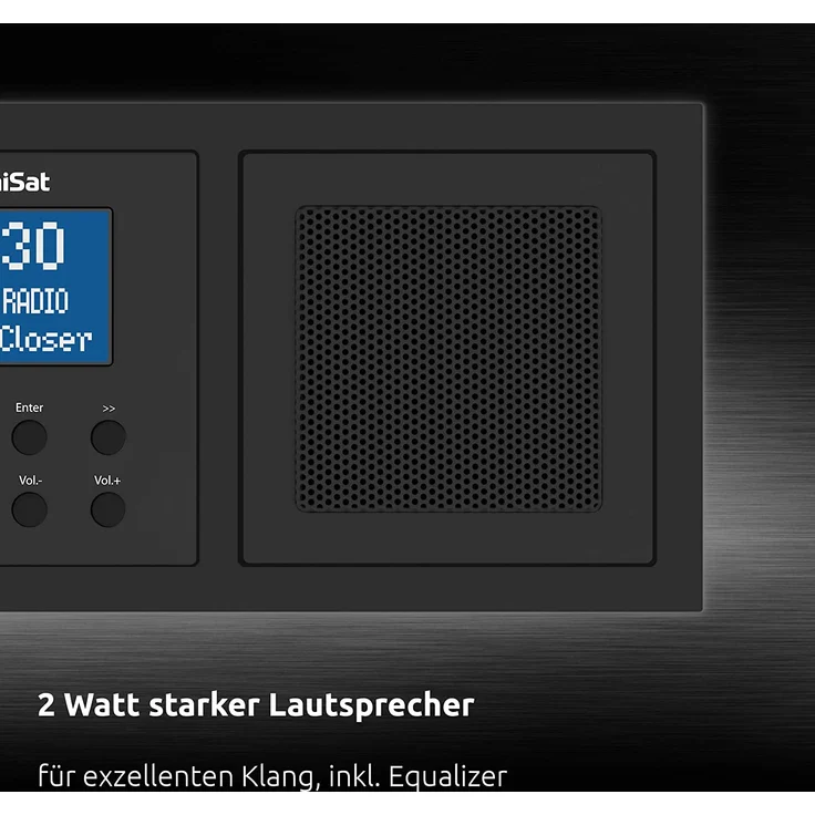 TechniSat DIGITRADIO UP 1 Unterputz-Radio mit Bluetooth, LCD-Display, spritzwassergeschützt, Wecker, schwarz – Bild 4
