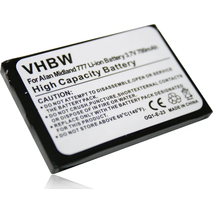 VHBW Akku, geeignet für Funkgerät, Walkie Talkie Alan 777 700 mAh, 3,7 V, Li-Ion