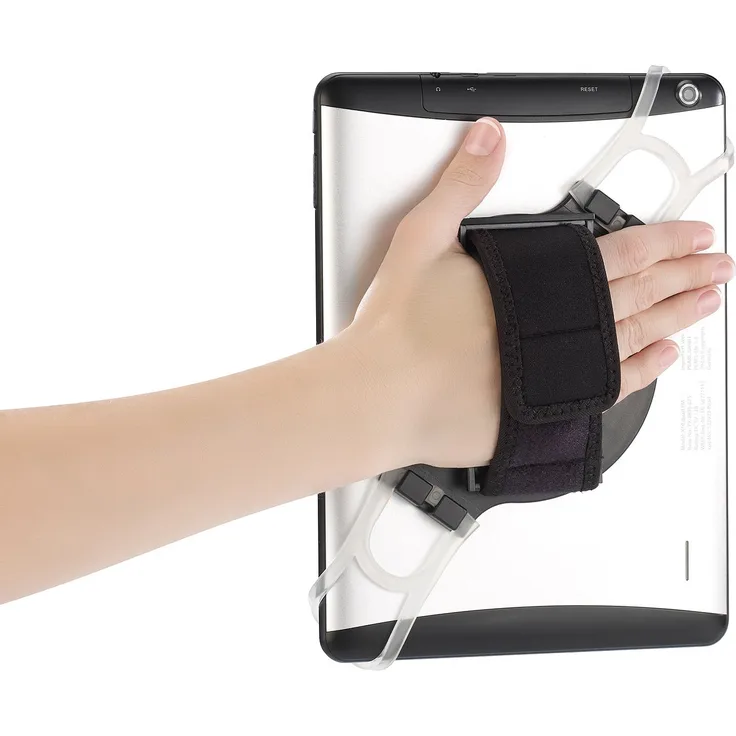 stel iPad Halter: 2in1-Tablet-Halterung mit Handschlaufe & Ständer für Tablets 7-11,9'' (iPad Halterung)
