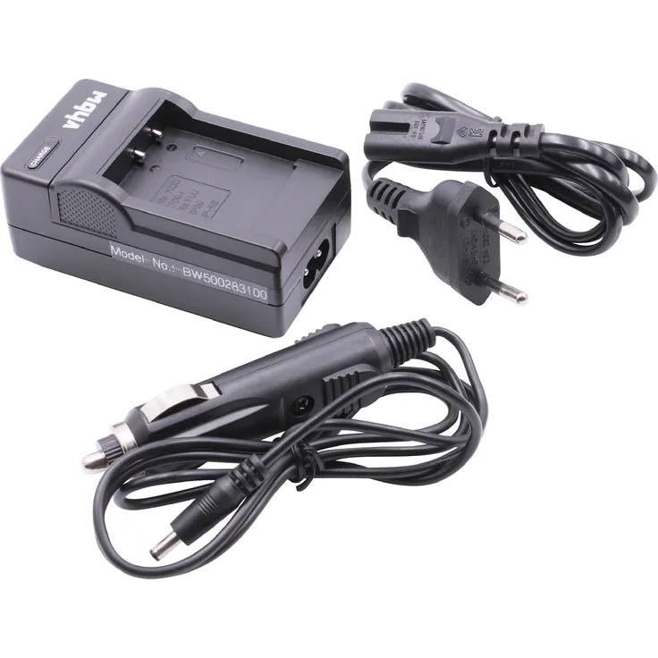 vhbw 220V Ladegerät Ladekabel Netzteil mit Kfz-Lader für FUJIFILM FinePix F80 EXR, F80EXR, F 80 EXR wie Fuji NP-50, Kodak Klic-7004.