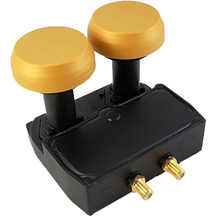 Micro Monoblock Twin New Gold Edition LNB (Premium Gold Anschlüsse, Full HD, 3Dready, 0,1dB) schwarz, gold