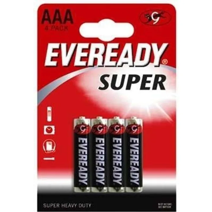 Energizer R03 AAA Micro Eveready Super Heavy Duty Akku (4 Stück)