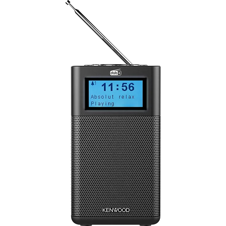 Kenwood CR-M10DAB-B Digitalradio mit Bluetooth, LCD-Display, Wecker, schwarz