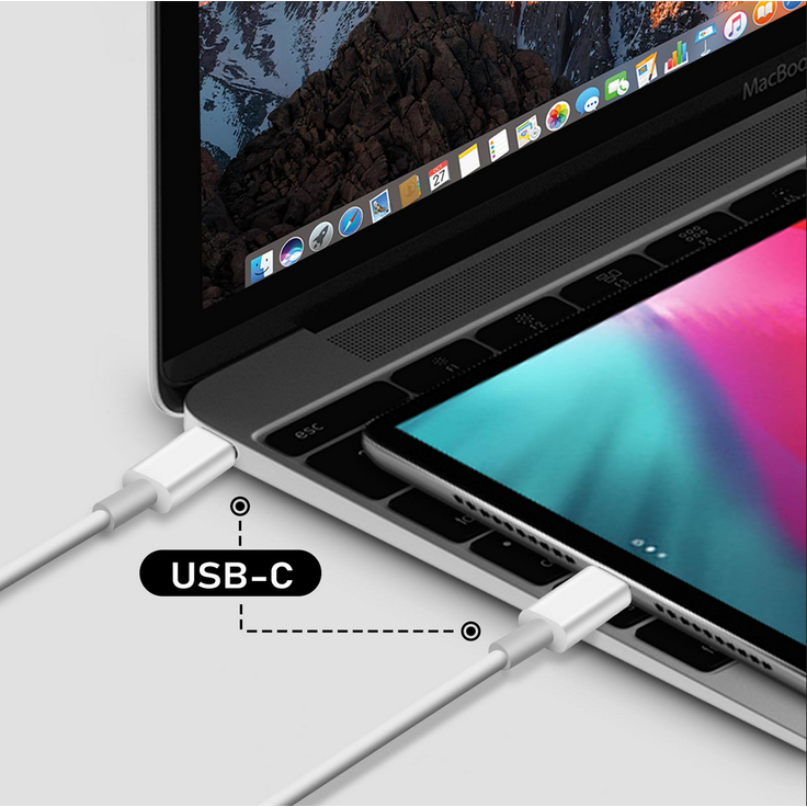 Apple MUF72ZM/A USB-C Charge Cable, geeignet für Apple iPad Pro/Air, MacBook Pro/Air, iMac, Mac Pro/mini, Ladekabel/Datenkabel, 1 m, weiß – Bild 3