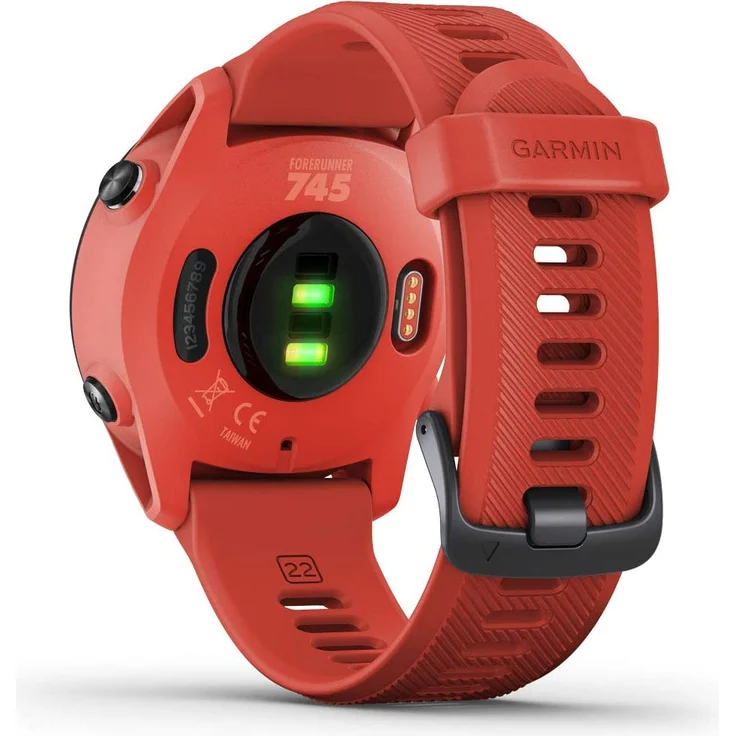 Garmin Forerunner 745 Smartwatch GPS, Unisex, 43,8mm, Silikonarmband, Magmarot – Bild 5