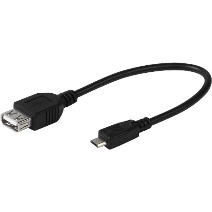 Vivanco CAM 17 OTG USB 2.0 Adapterkabel (micro USB - USB -OTG Host Funktion) schwarz