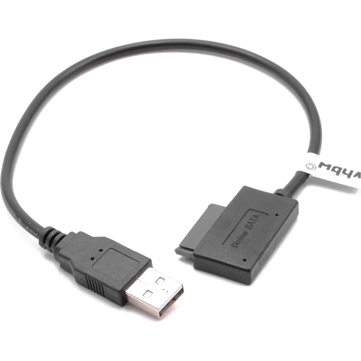 vhbw Slimline SATA II 13 Pin CD DVD Laufwerk auf USB Adapter Adapterkabel