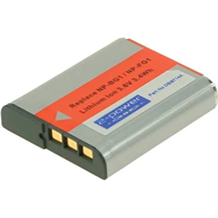 2-Power 940mAh Li-Ion (3,6V) Kamera Ersetzt Akku für NP-BG1