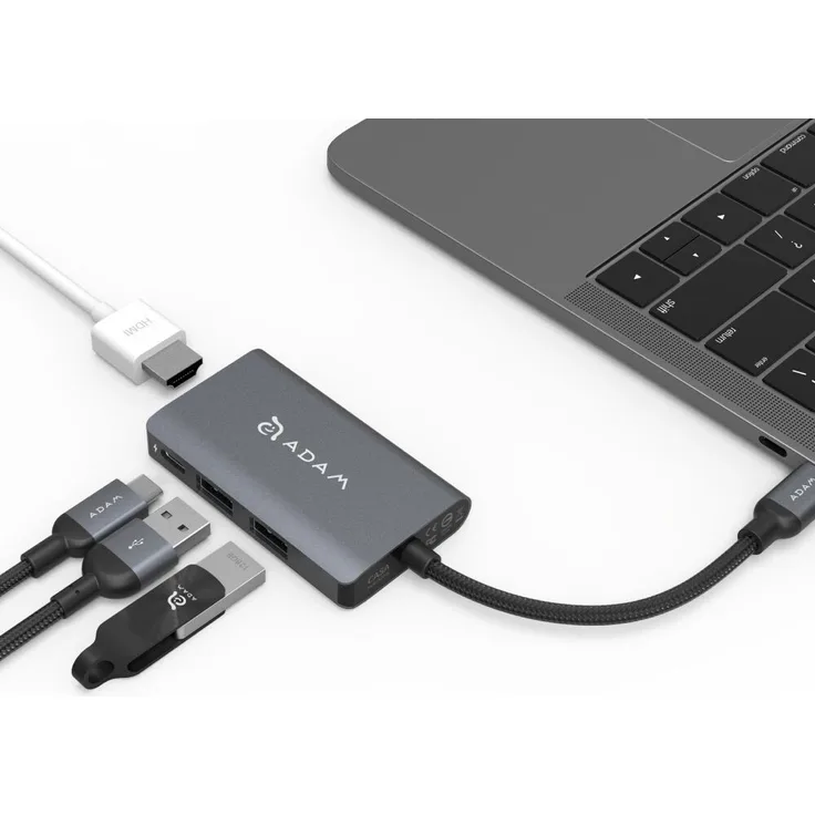 Adam Elements CASA Hub A01m - USB 3.1 USB Typ C (USB-C) 4 Port Hub - Grau