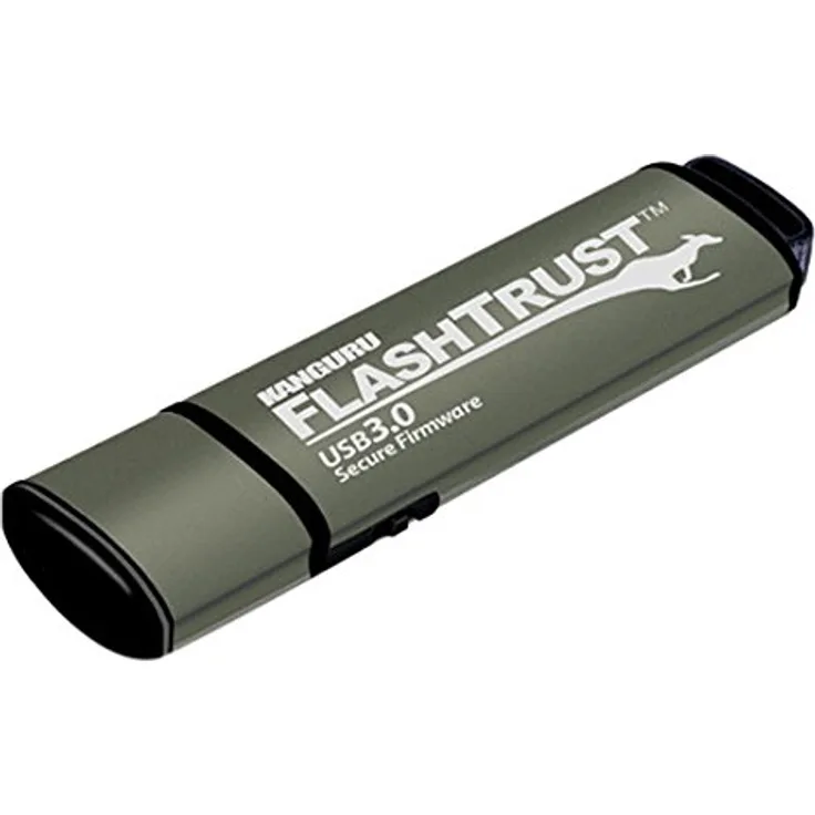 Kanguru Flash Trust USB-Stick (USB 3.0, 32 GB, Schwarz)