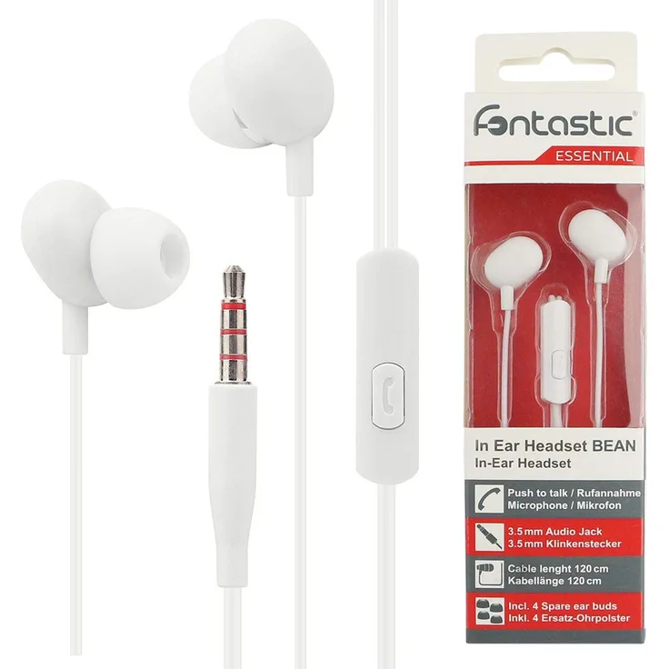 Fontastic Essential In-Ear Stereo-Headset Beans weiß