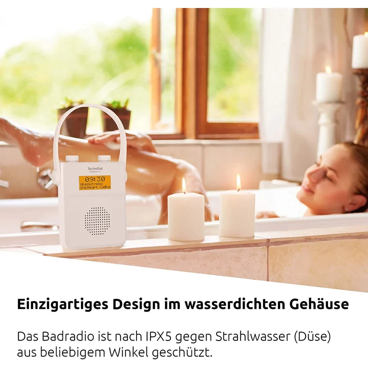 TechniSat DIGITRADIO 30 Digitalradio mit Bluetooth, LCD-Display, spritzwassergeschützt, Wecker, weiß – Bild 5