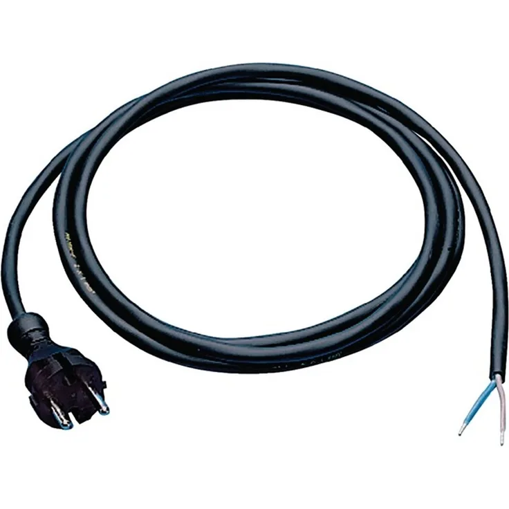 Anschlussleitung H07RN-F 2x1 mm² 5m m.Konturenstecker schwarz