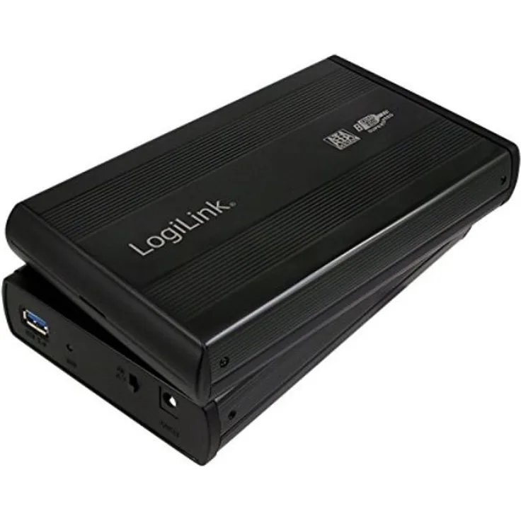 LogiLink UA0107 Festplattengehäuse für 8,9 cm (3,5 Zoll) SATA, USB 3.0 Aluminium schwarz