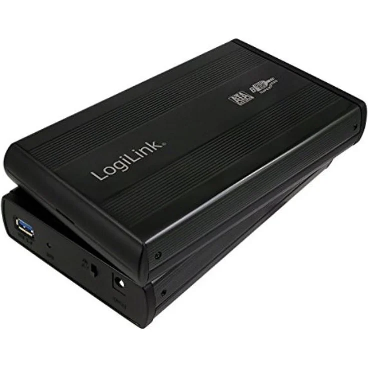 LogiLink UA0107 Festplattengehäuse für 8,9 cm (3,5 Zoll) SATA, USB 3.0 Aluminium schwarz – Bild 1