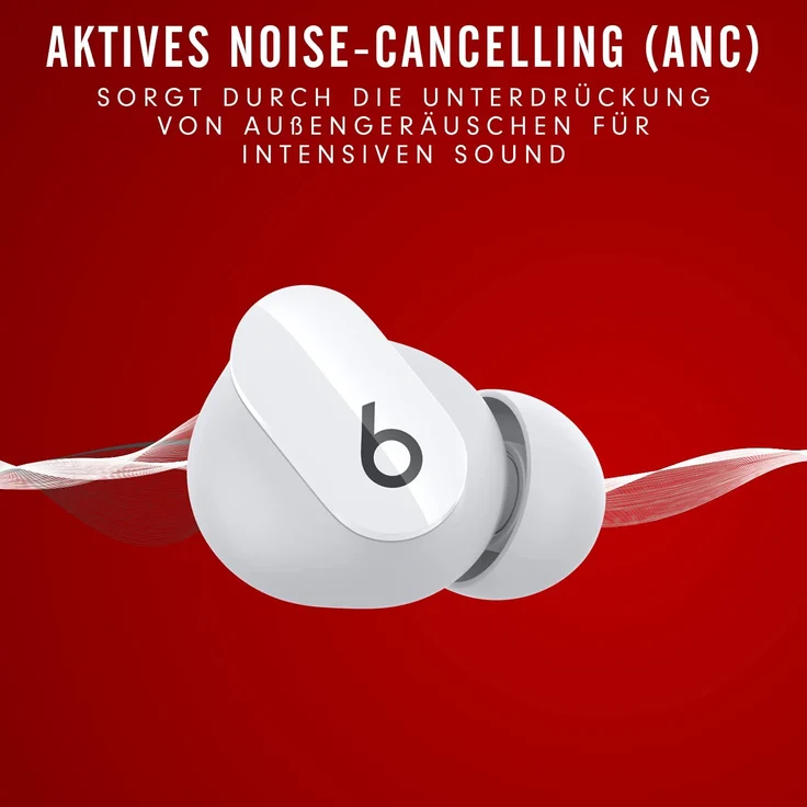 Beats By Dre Studio Buds In-Ear-Kopfhörer, True-Wireless, IPX4, weiß – Bild 2
