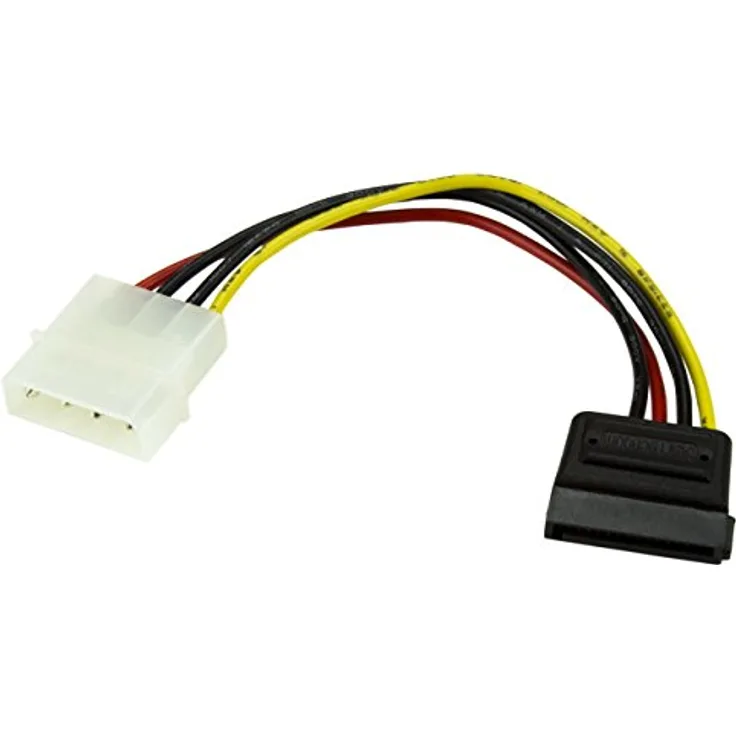 StarTech.com 4 Pin Molex auf SATA Kabel - LP4 / Serial-ATA Stromadapter - Stromkabel - 15 PIN SATA Power (M) - interne Stromversorgung, 4-polig (M) - 0,2m - für P/N: ATX2POWER430, ATX2POWER530, BRACKET25SAT, RMC4450, ATXPOW330HS, ATXPOWER300B, ATXPOW400DF