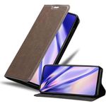 cadorabo Hülle für OnePlus 7T in Kaffee BRAUN, Handyhülle mit Magnetverschluss, Standfunktion und Kartenfach, Case Cover Schutzhülle Etui Tasche Book Klapp Style