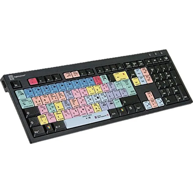 Logickeyboard Adobe Premiere Pro CC USB QWERTZ Deutsch Mehrfarben (LKB-PPROCC-BJPU-DE)