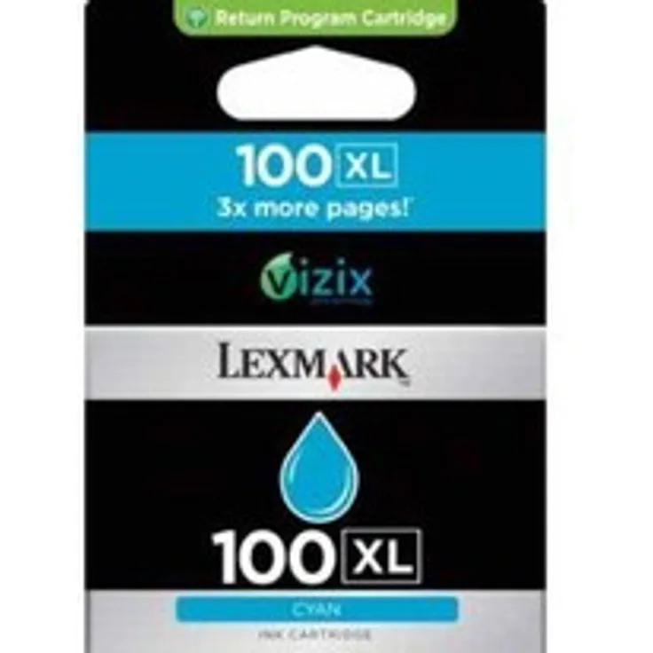 Lexmark 14N1069E 100XL Tintenpatronen Hohekapazität 600 Seiten Rückgabe, cyan