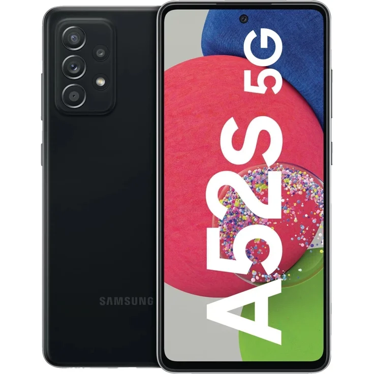 Samsung Galaxy A52s 5G Smartphone 16,51cm (6,5 Zoll) AMOLED-Display, 128GB interner Speicher, 6GB RAM, Dual-SIM, Awesome Black – Bild 1
