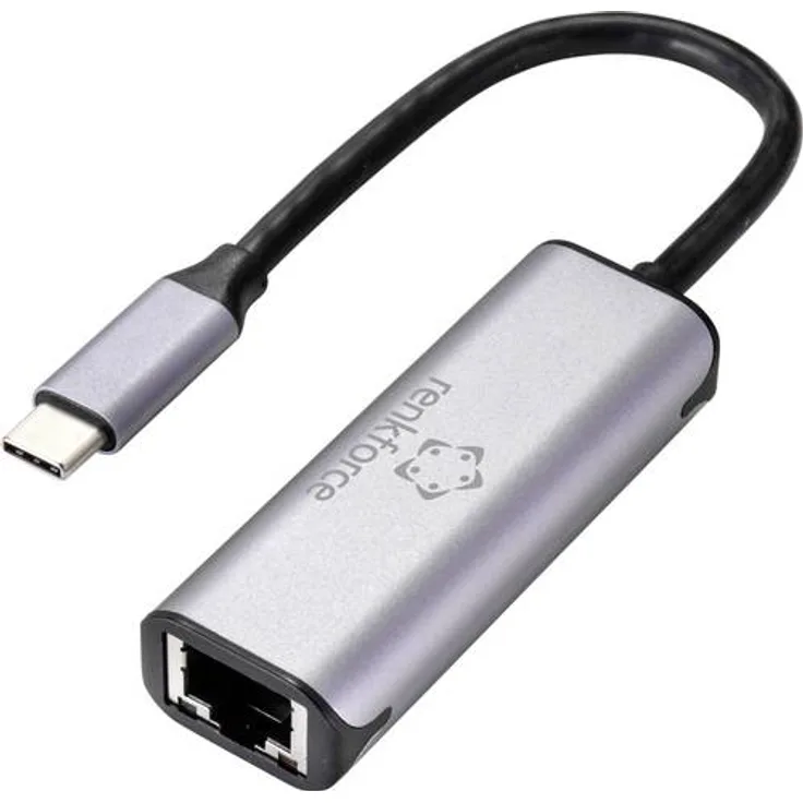 Renkforce USB-C, Netzwerk Adapter (1x USB 3.2 Gen 1 Stecker C (USB 3.0) - 1x RJ45-Buchse) 716173x