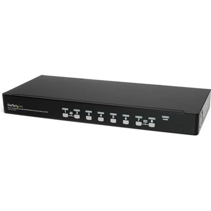 StarTech 8-Port USB KVM Switch-Set mit OSD und Kabeln Rackmontierbar (SV831DUSBUK)