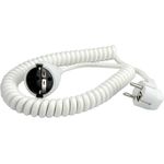 Schutzkontakt-Spiralverlängerung 230V-16A, weiß, 2,0 m