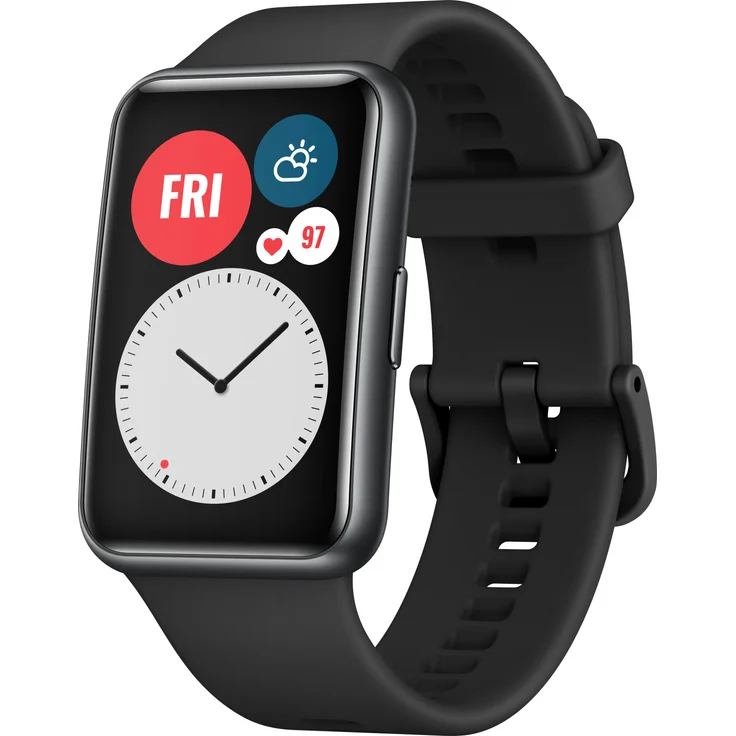 Huawei Watch Fit Smartwatch GPS, Unisex, 46x30mm, Silikonarmband, Schwarz – Bild 5
