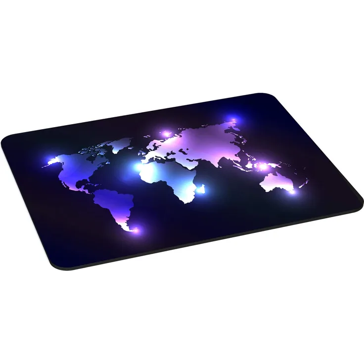 PEDEA Gaming und Office Mauspad - 350 x 280 mm - mit vernähten Rändern und rutschfester Unterseite, Dark World