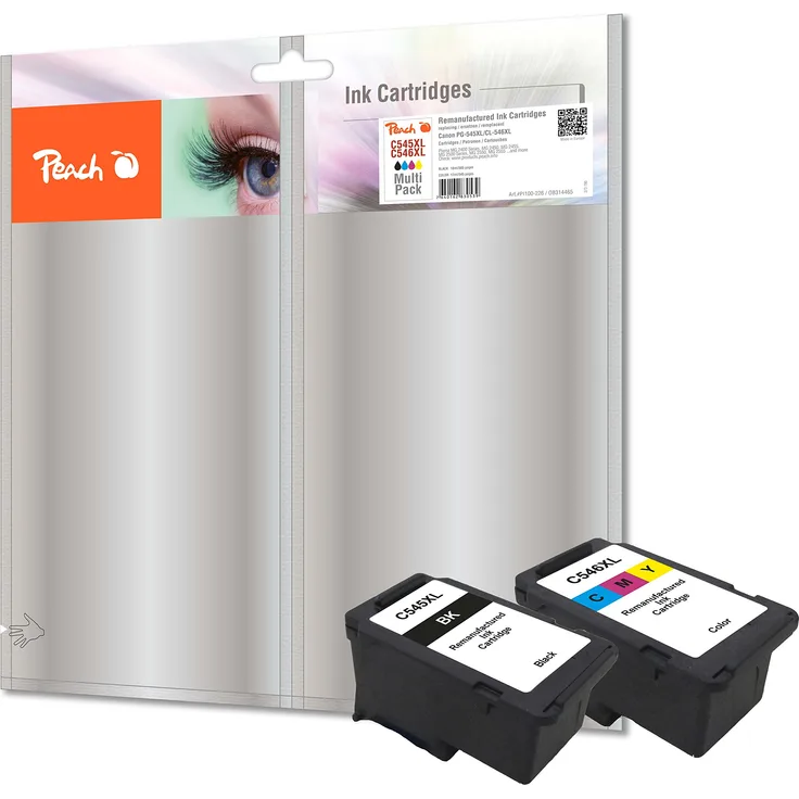 Peach Spar Pack Druckköpfe kompatibel zu Canon PG-545XL-CL-546XL