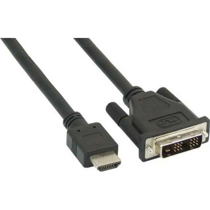 InLine HDMI-DVI Adapterkabel - HDMI 19pol (M) - DVI (M) - 1,0m - schwarz (17661E)