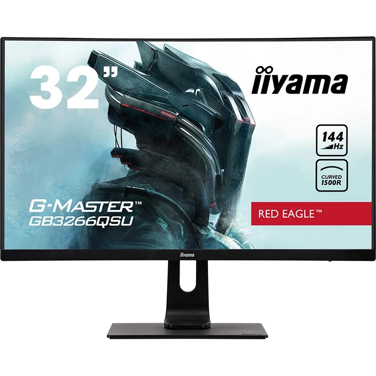 iiyama G-Master GB3266QSU-B1 Red Eagle - 31,5 Zoll, QHD (1440p) (2560 x 1440), VA-Panel, 144Hz, 1ms, 400cd/m² (GB3266QSU-B1) – Bild 1
