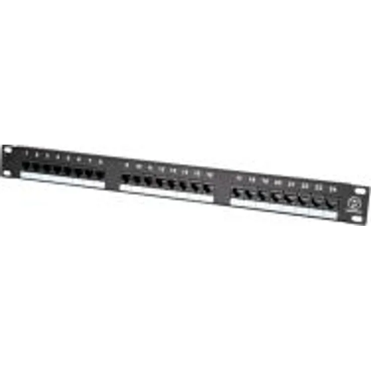 Value Kat5e 48,26cm 19ZollP.Panel 24xUTP schwarz