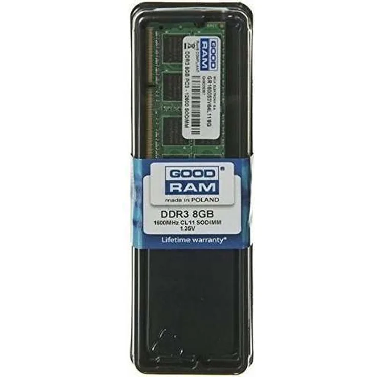 Goodram 8GB DDR3 PC3-12800 SO-DIMM 8GB DDR3 1600MHz Speichermodul - Speichermodule (8 GB, 1 x 8 GB, DDR3, 1600 MHz, 204-pin SO-DIMM)