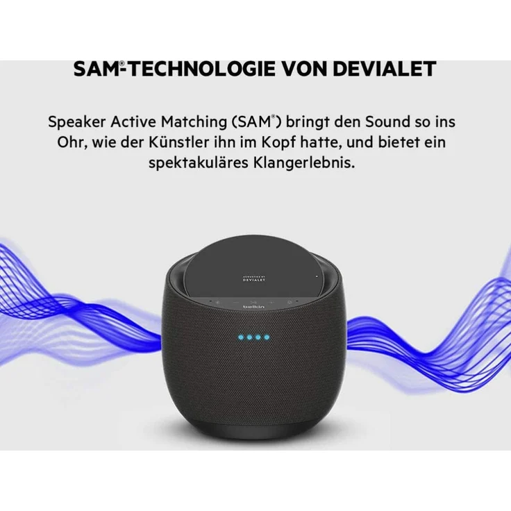 Belkin SoundForm Elite Multiroom-Lautsprecher mit Google Assistant, geeignet für Indoor, schwarz – Bild 8