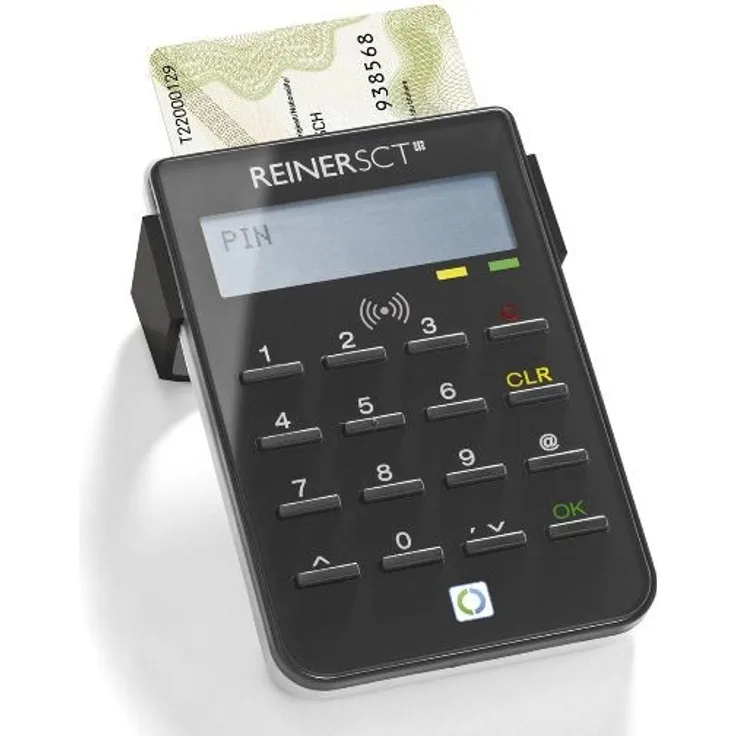 REINER SCT cyberJack RFID Chip-Kartenlesegerät standard | Generator für Online-Banking (HBCI - FinTS - EBICS), Elster, Personalausweis