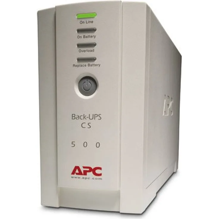 APC Back-UPS CS 500 Unterbrechungsfreie Stromversorgung (UPS) 500 VA 300 W - Unterbrechungsfreie Stromversorgungen (USP) (500 VA, 300 W, 480 J, 45 dB, Plombierte Bleisäure (VRLA), 2,4 min)