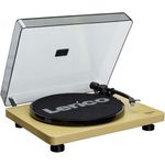 Lenco Plattenspieler L-30 Holzgehäuse Vinyl Player mit USB-Anschluss zum Digitalisieren von Schallplatten