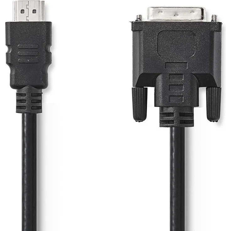 Nedis CCGB34800BK20 - Kabelschnittstellen--Adapter (HDMI, DVI-D 24+1, Männlich, 2 m, Schwarz)