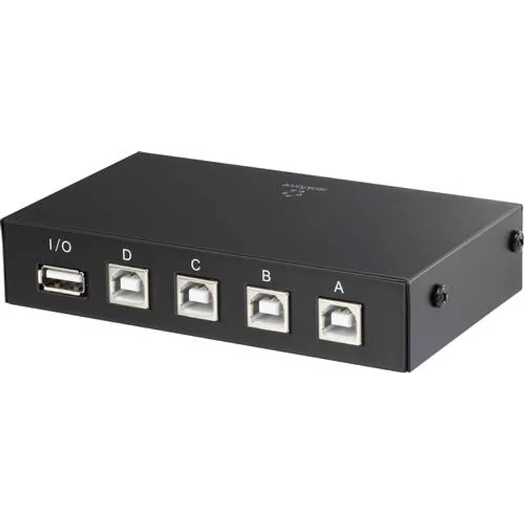 Renkforce 4 Port USB 2.0-Umschalter Schwarz