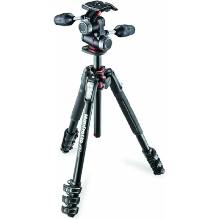 Manfrotto MK190XPRO4-3W 190 Aluminium Stativ mit 4 Segmente