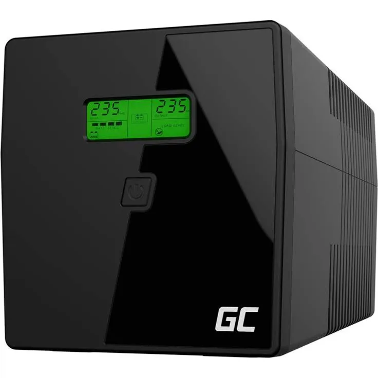 GREEN LL UPS-USV (1000VA-600W, 2xIEC, 2x Schuko, AVR, LCD)