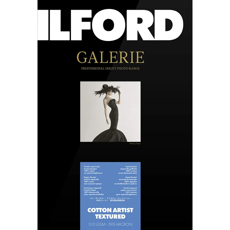 ILFORD GALERIE Cotton Artist Textured 310 gsm A4 - 210 mm x 297 mm 25 Blatt