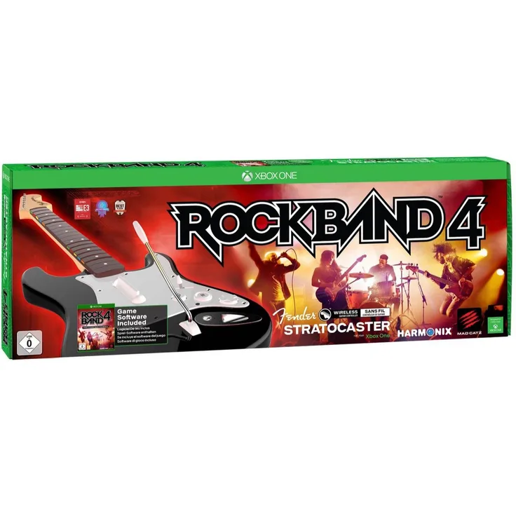 Rock Band 4 Gitarren-Bundle (Spiel inkl. Fender Stratocaster Wireless Gitarre) (Xbox One)