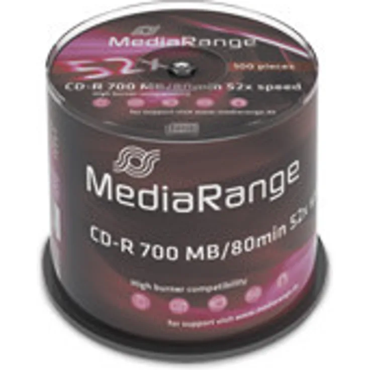 MediaRange CD-R 700Mb|80Min 52x Speed, Cake 100