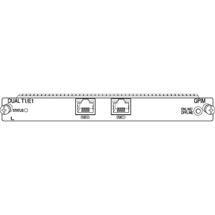 Juniper Networks Gigabit-Backplane Pluggable Interface Module - Erweiterungsmodul - 2 Anschlüsse - T-1/E-1 - für Juniper Networks SRX650 Services Gateway